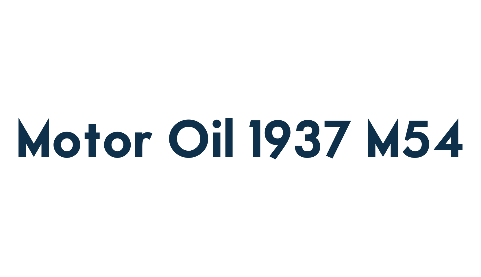 Motor Oil 1937 M54, sans serif font preview