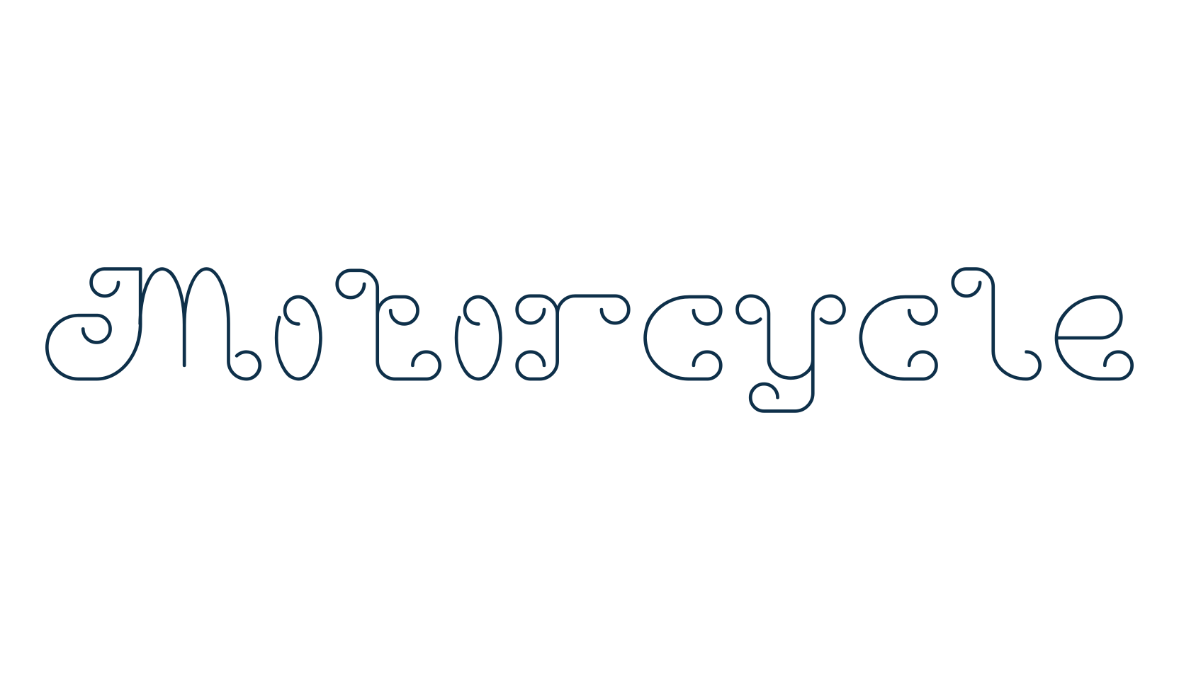 Motorcycle, various font preview