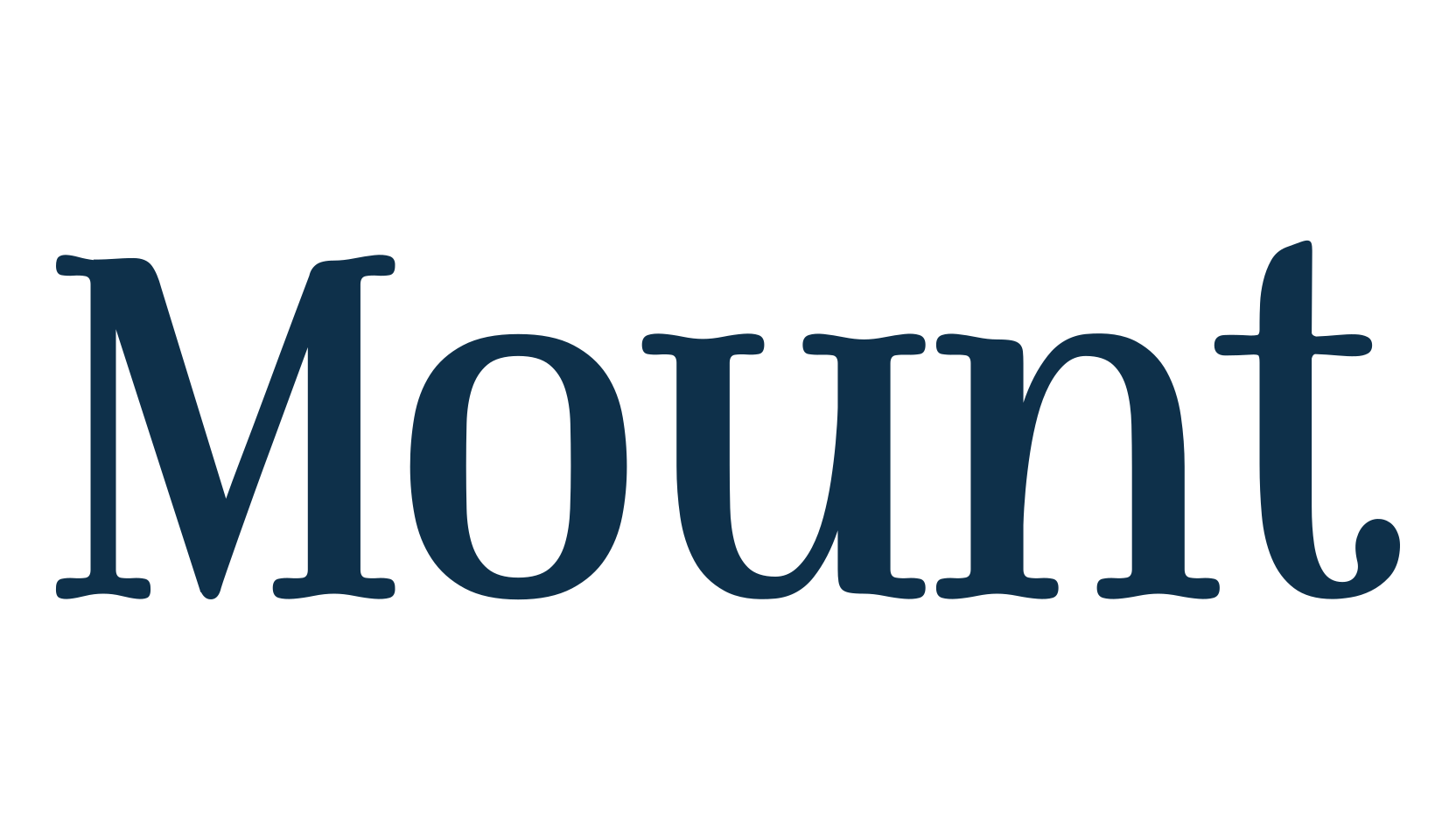 Mount, basic serif font preview
