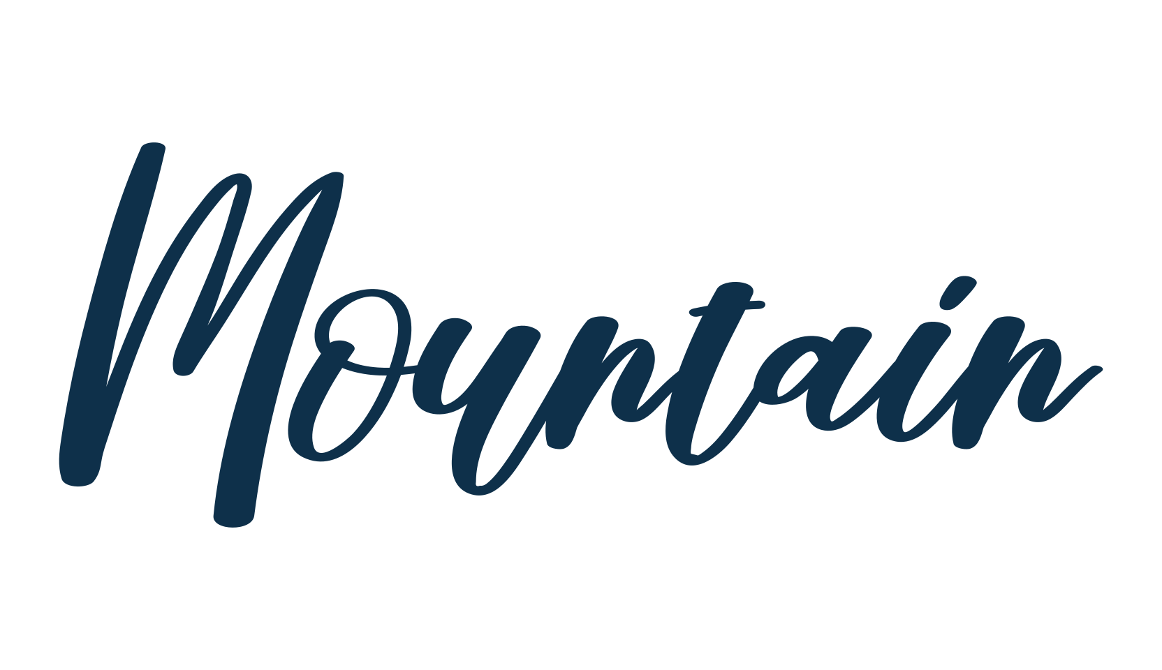 Mountain (mountain-9), script handwritten fancy decorative calligraphy font preview