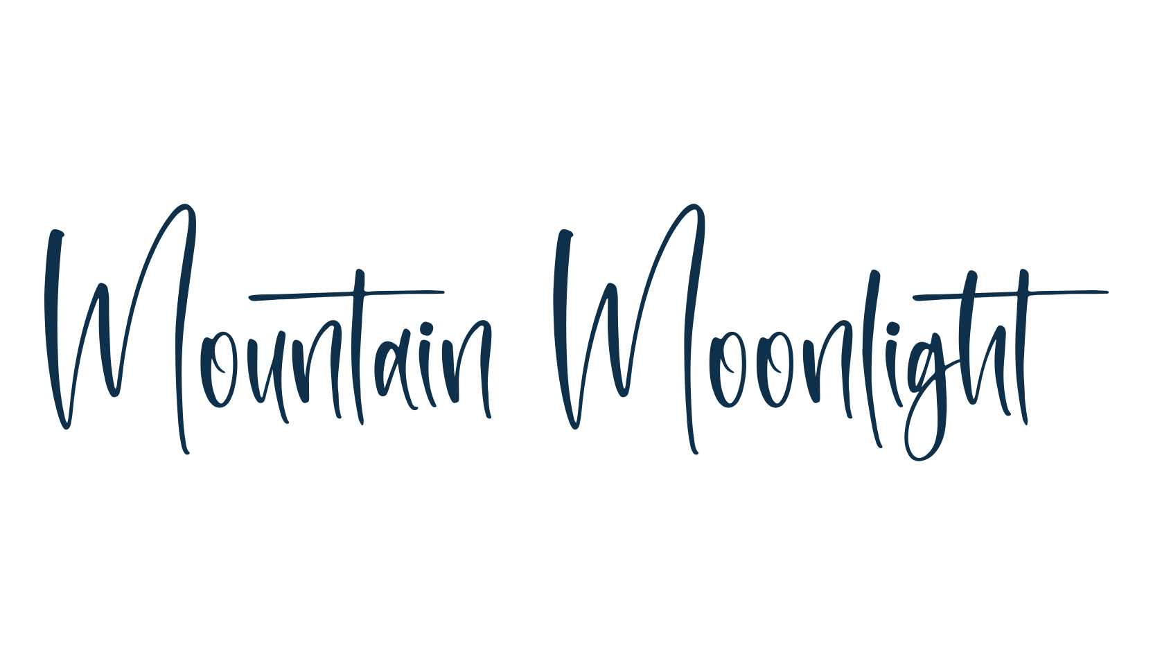Mountain Moonlight, script handwritten fancy decorative calligraphy font preview