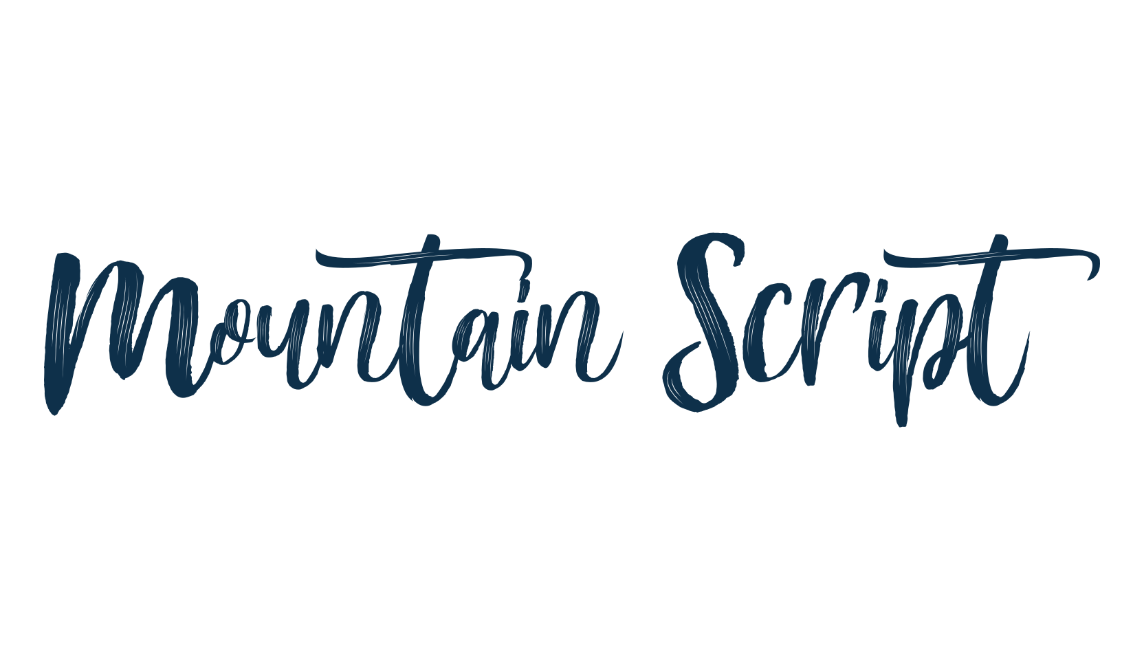 Mountain Script, brush font preview