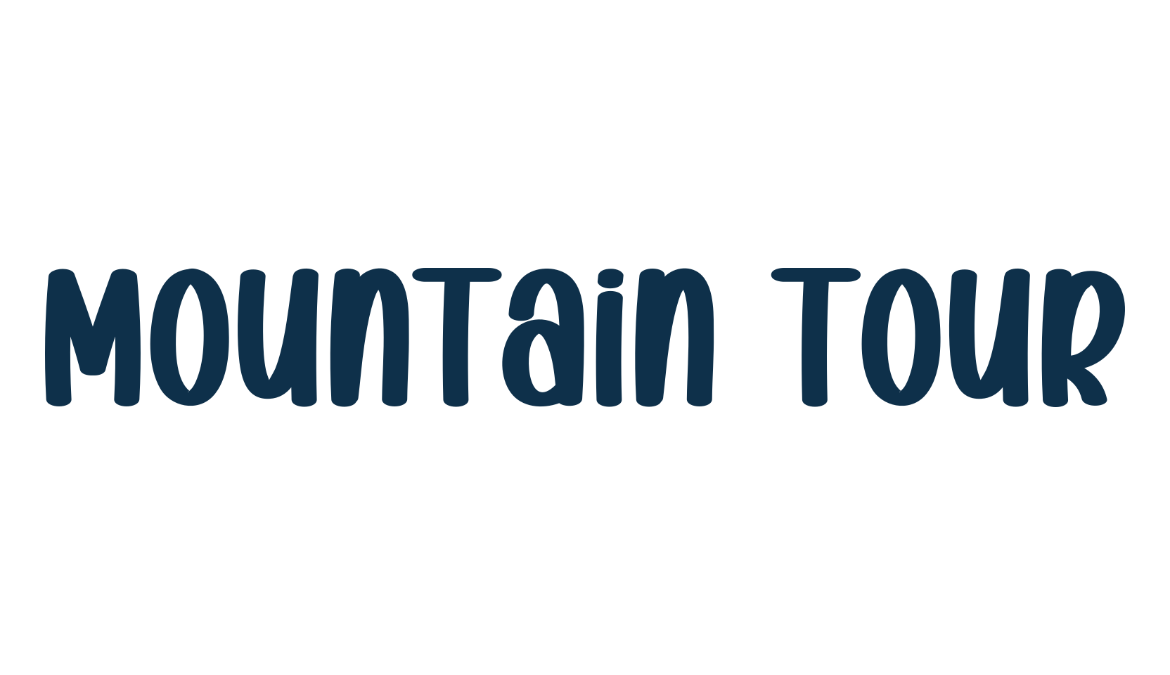 Mountain Tour, fancy decorative font preview