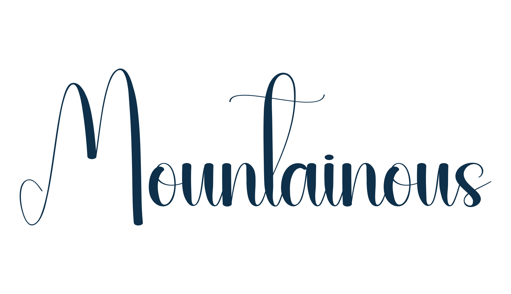 Mountainous, display market font preview