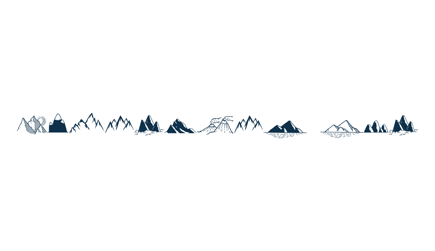 Mountains Set, fancy decorative font preview