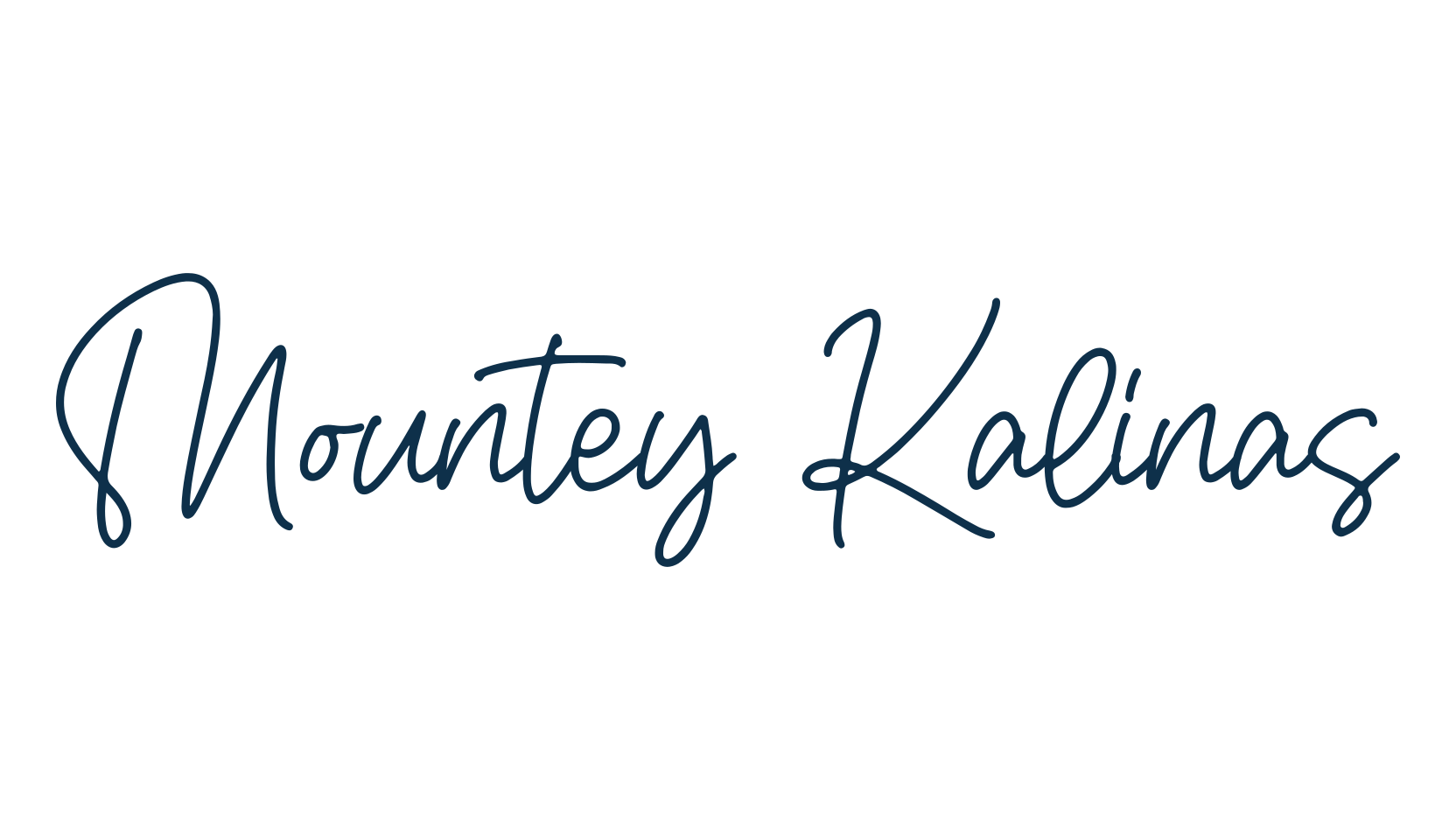 Mountey Kalinas, script handwritten fancy decorative calligraphy font preview