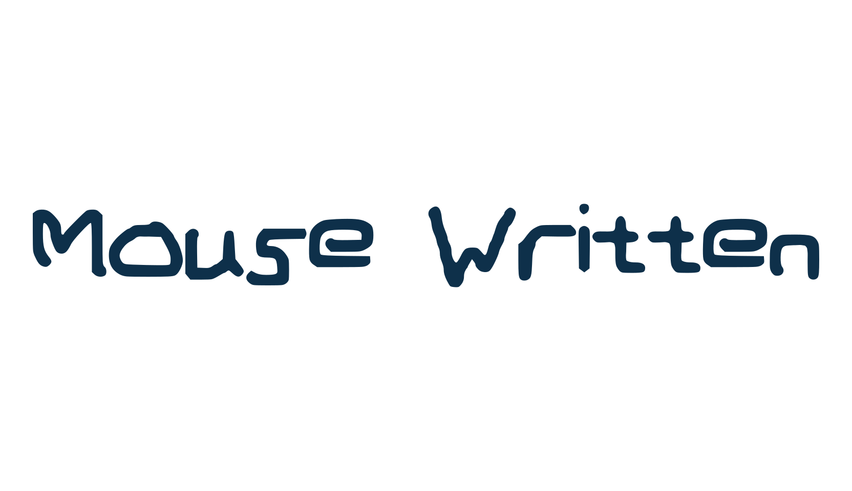 Mouse Written, handwriting font preview