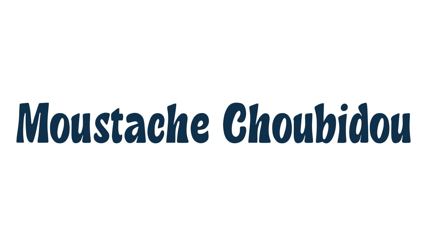 Moustache Choubidou, groovy font preview
