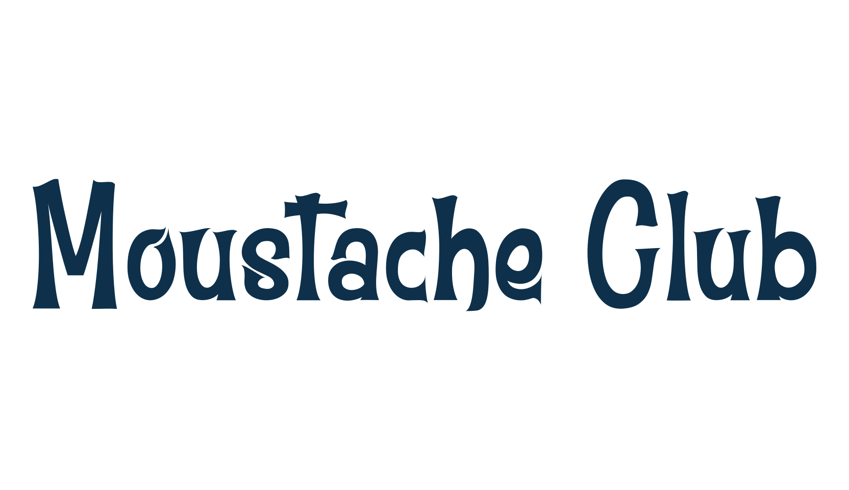 Moustache Club, fancy cartoon decorative font preview