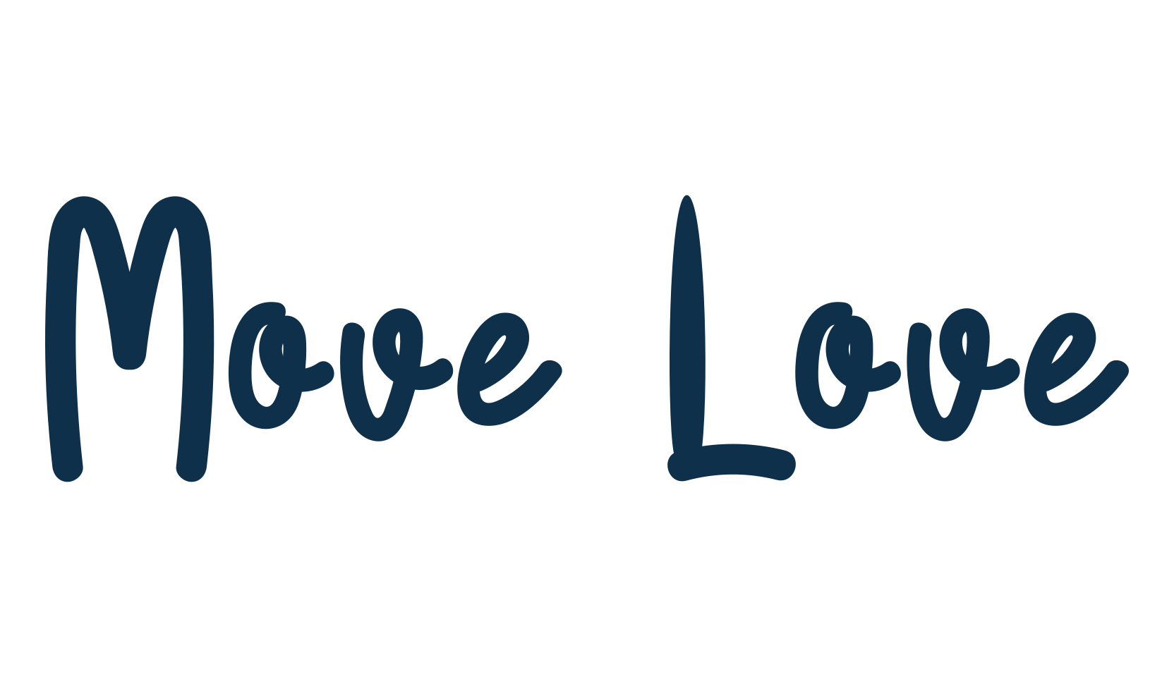 Move Love, handwriting font preview