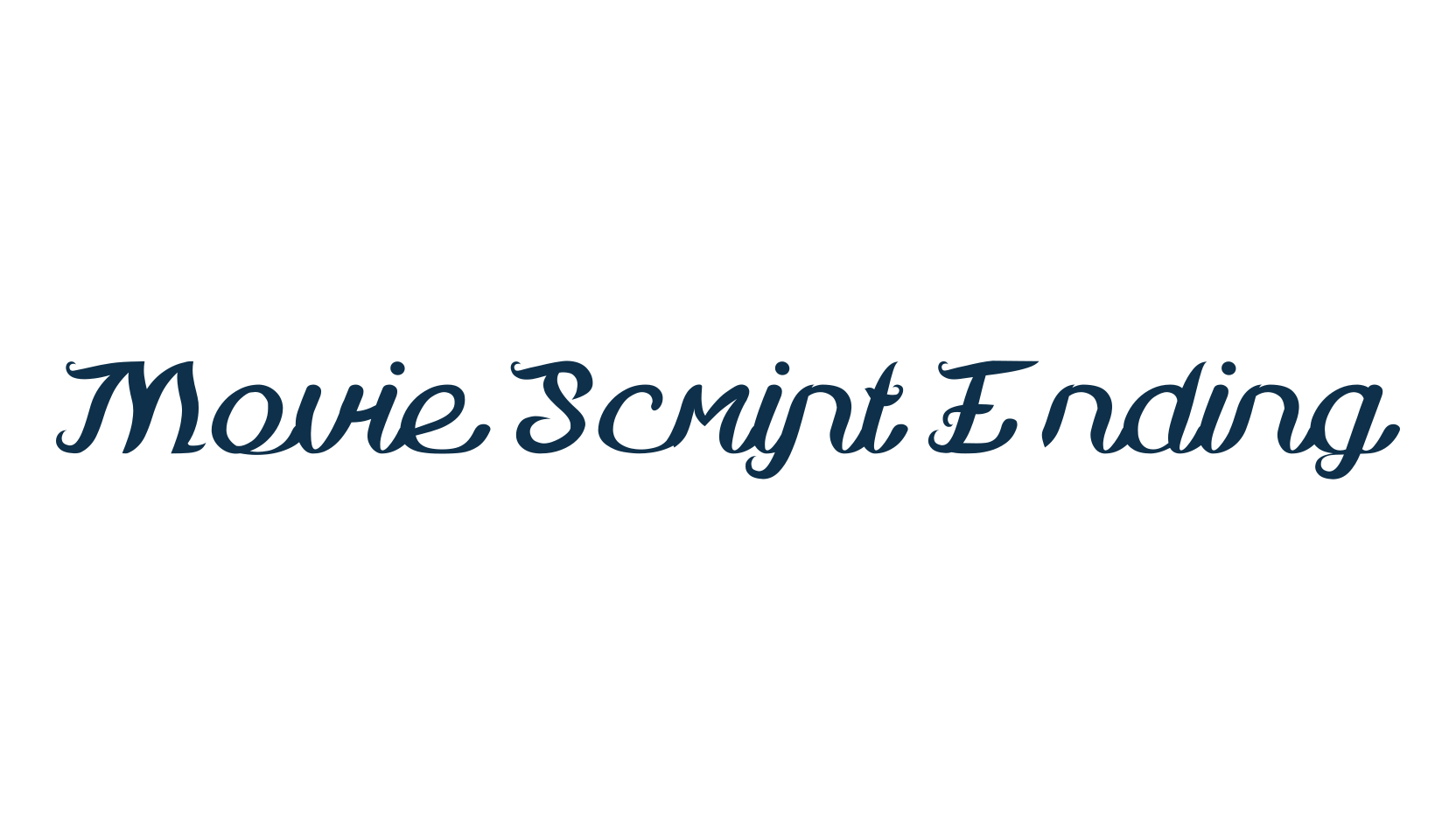 Movie Script Ending, fancy decorative font preview