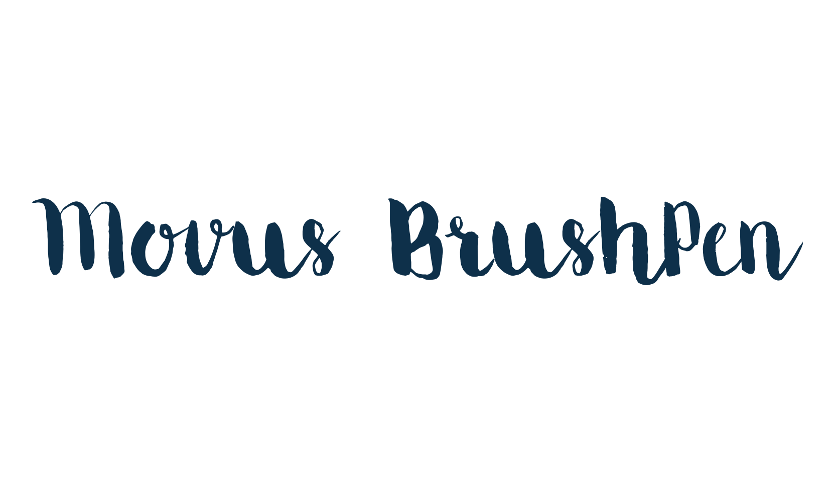 Movus BrushPen, brush font preview