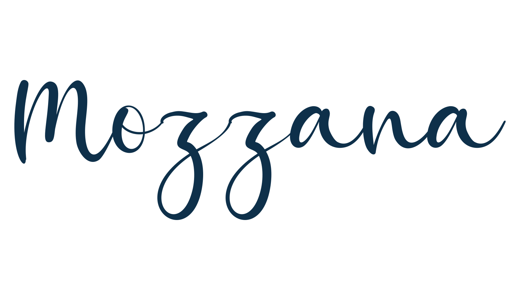 Mozzana, handwriting font preview