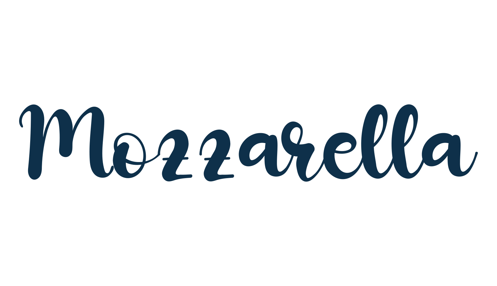 Mozzarella (mozzarella-2), various font preview
