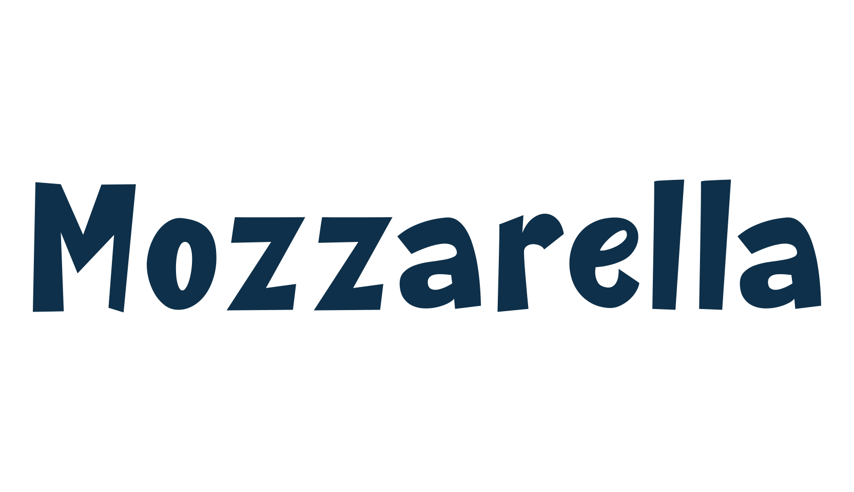 Mozzarella, fancy cartoon decorative font preview
