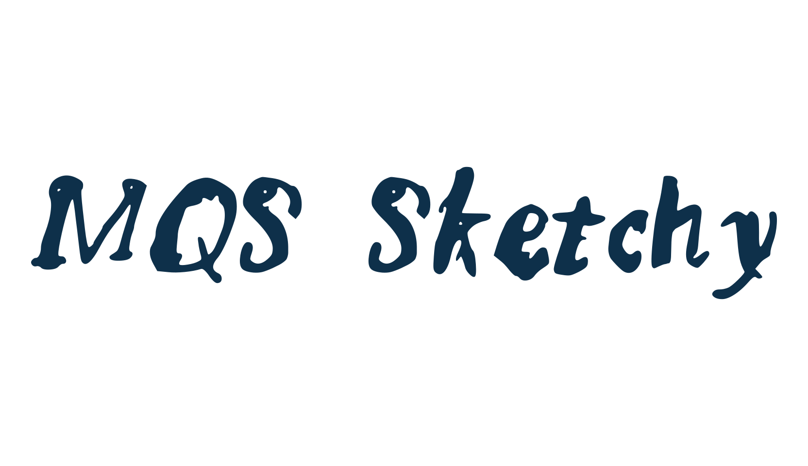 MQS Sketchy, script trash fancy decorative calligraphy font preview