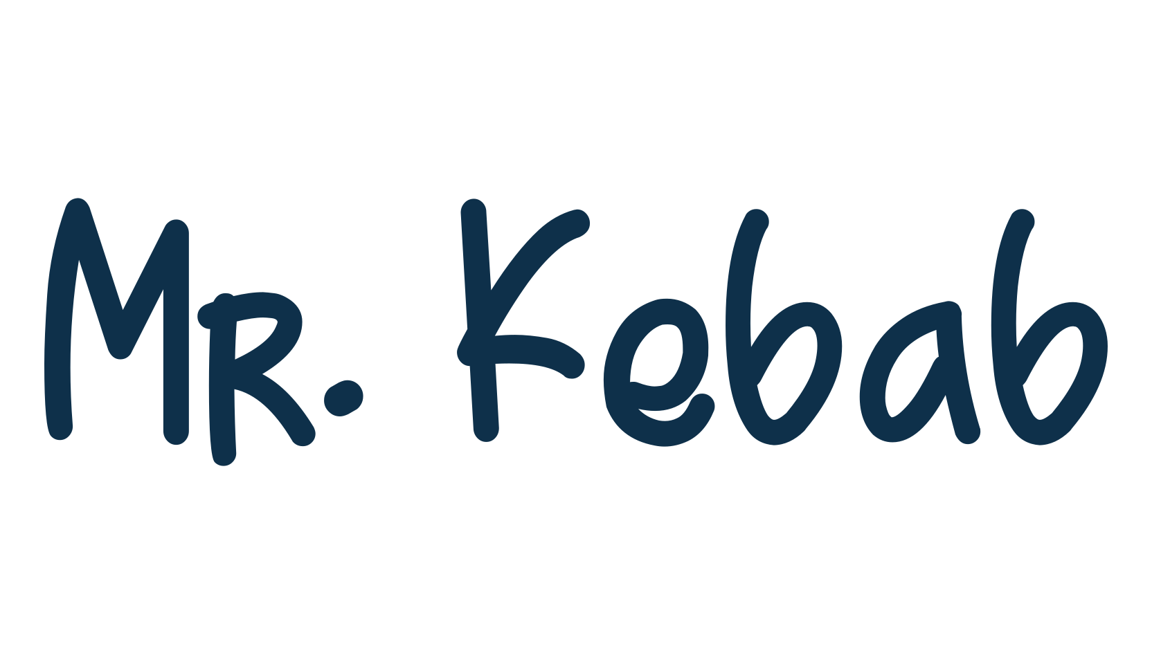 Mr. Kebab, handwriting font preview