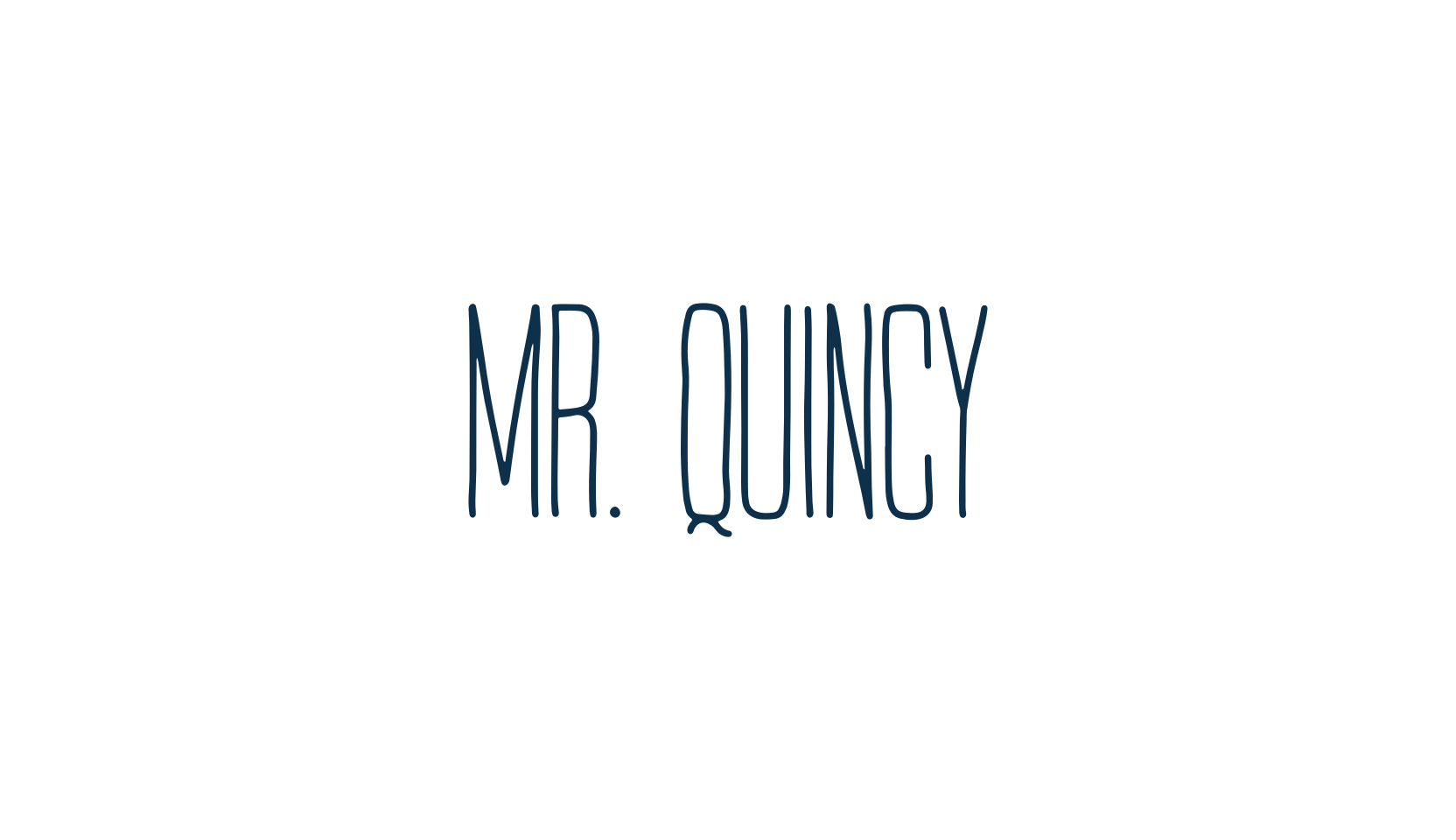 Mr. Quincy, script handwritten fancy decorative calligraphy font preview