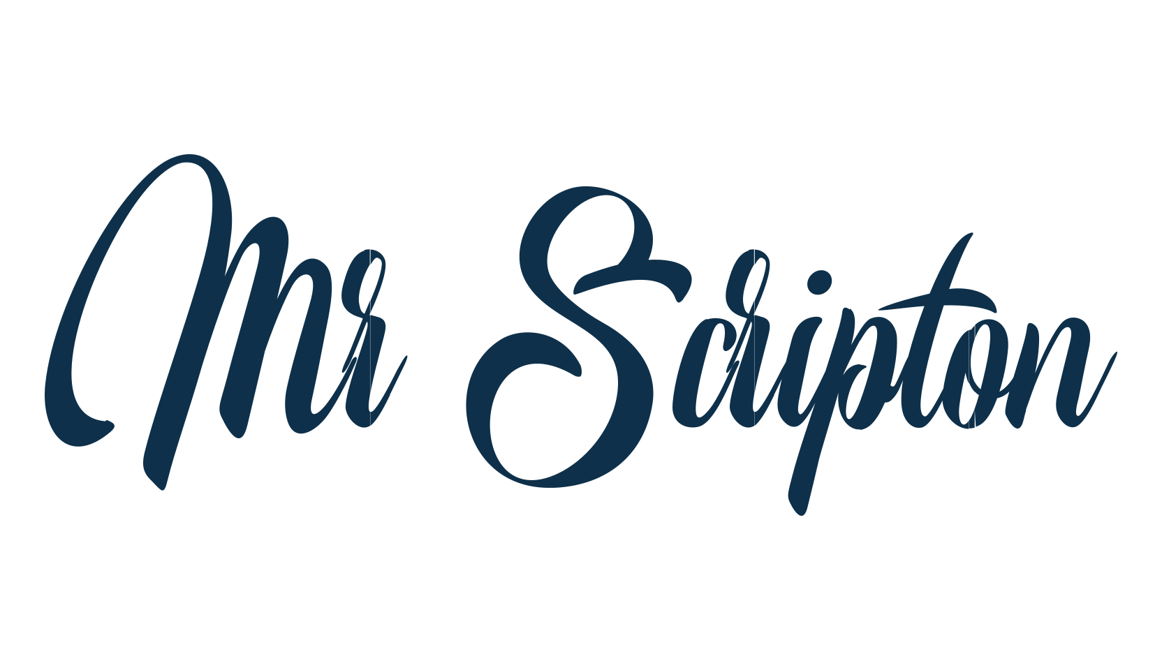 Mr Scripton, calligraphy font preview