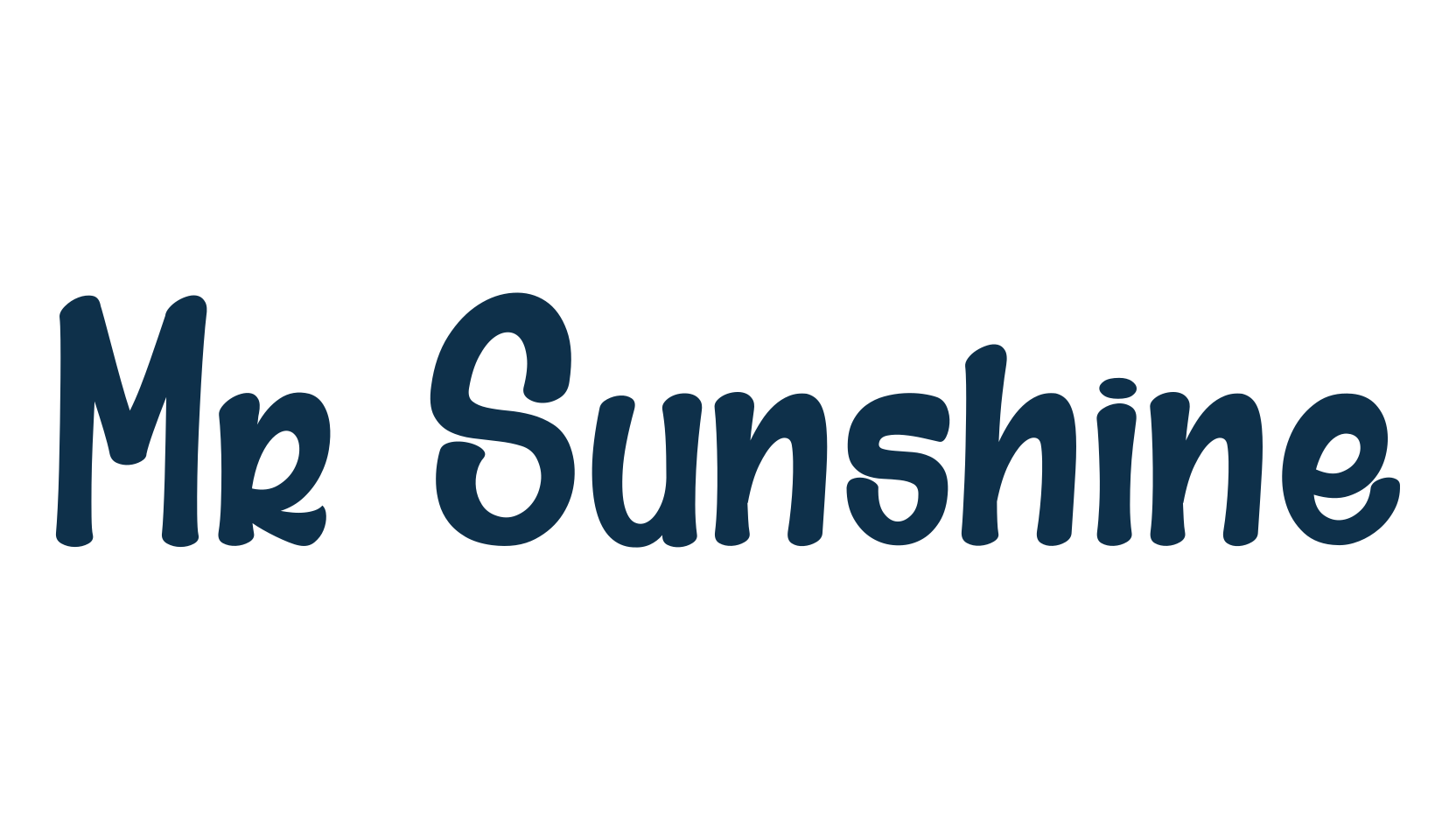 Mr Sunshine, cartoon font preview