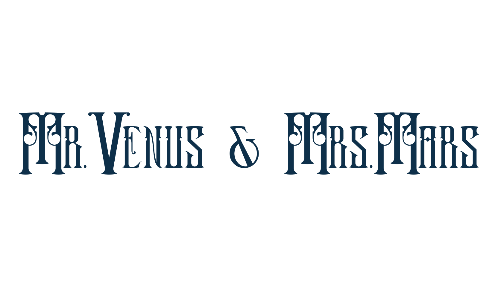 Mr.Venus & Mrs.Mars, various font preview