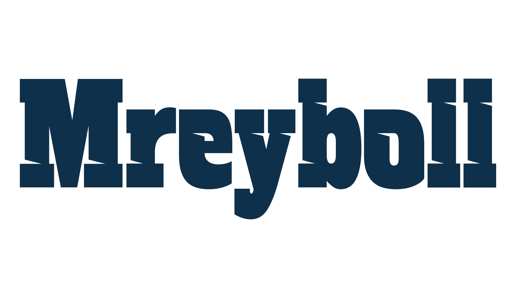 Mreyboll, various font preview