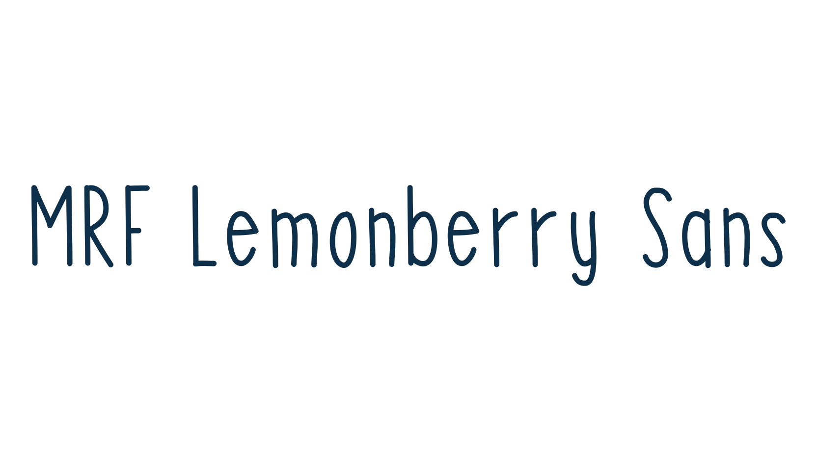 MRF Lemonberry Sans, script handwritten fancy decorative calligraphy font preview