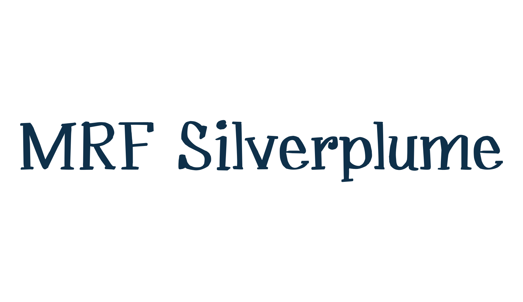 MRF Silverplume, fancy various decorative font preview