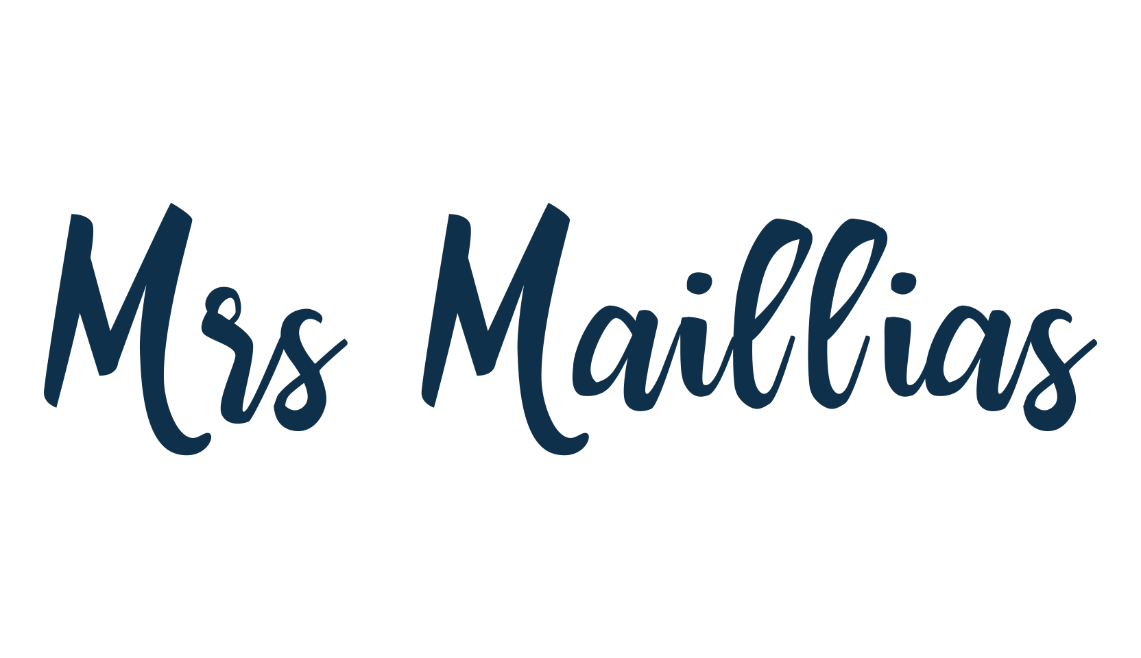 Mrs Maillias, script brush fancy decorative calligraphy font preview