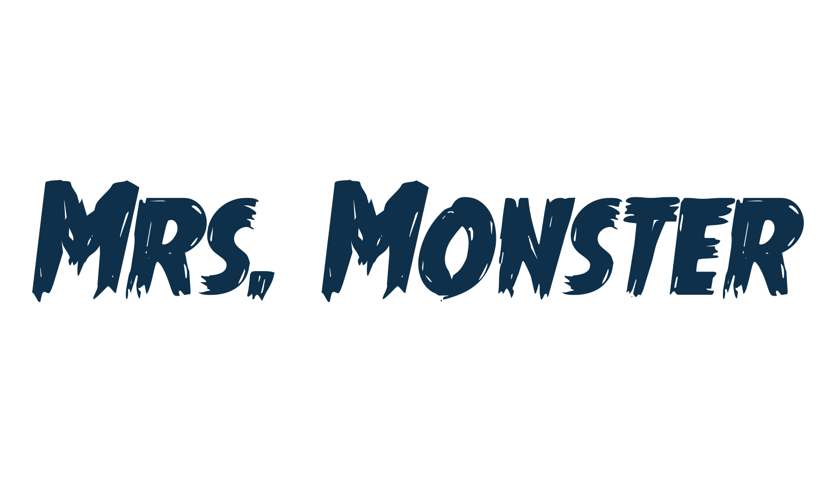 Mrs. Monster, holiday halloween fancy decorative horror font preview