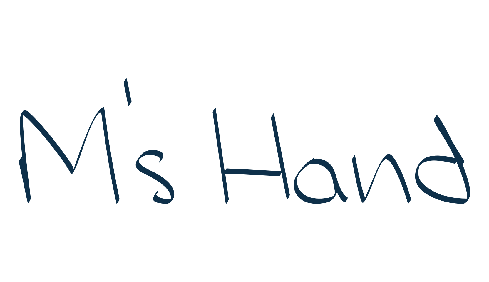 M's Hand, handwriting font preview