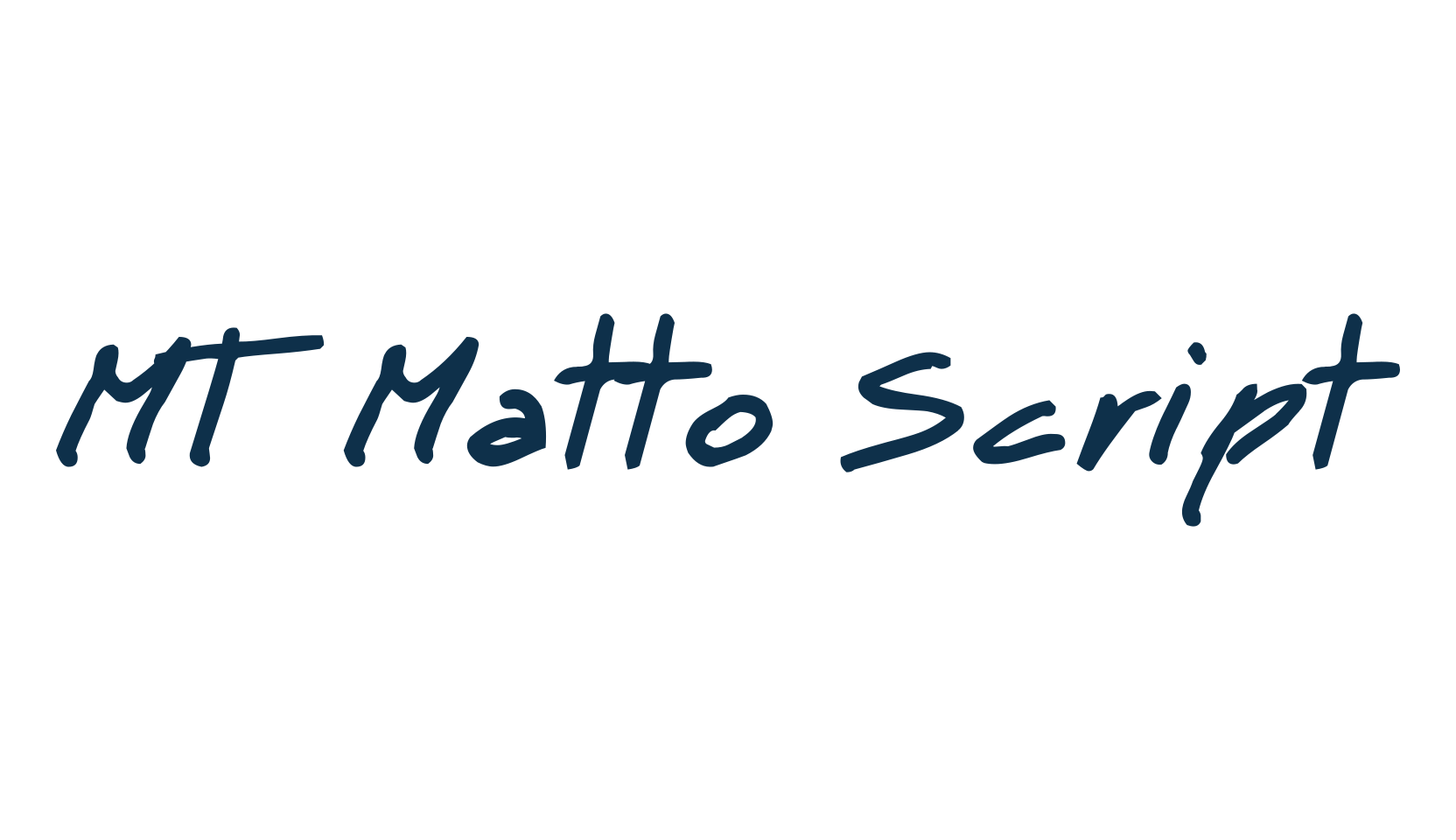 MT Matto Script, script handwritten fancy decorative calligraphy font preview