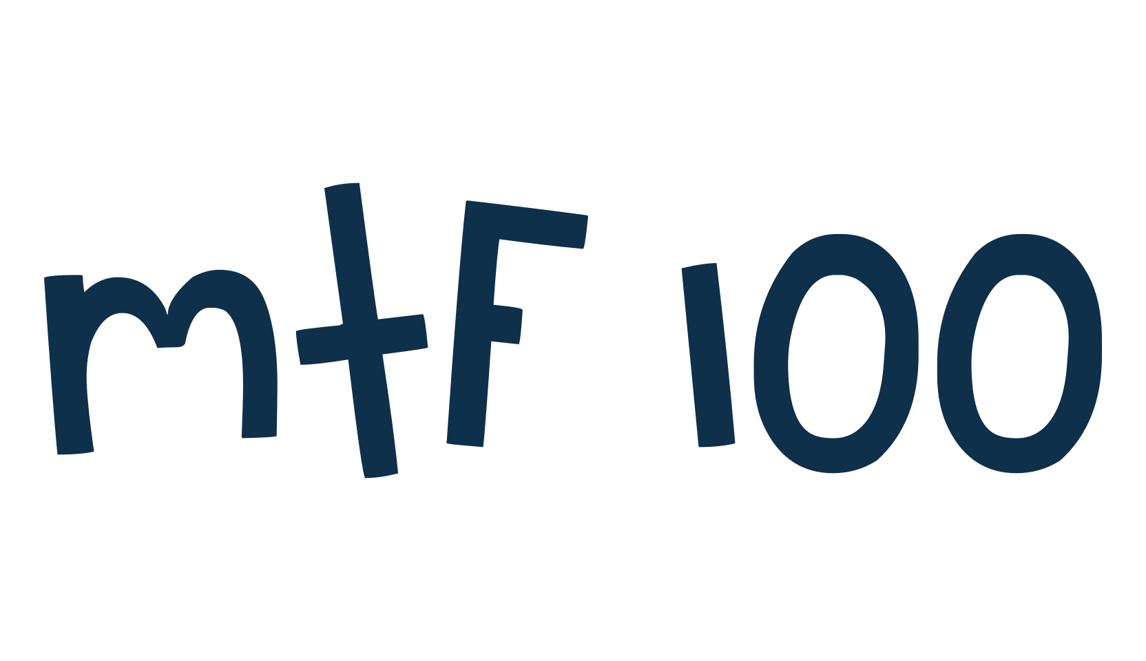 MTF 100, cartoon font preview