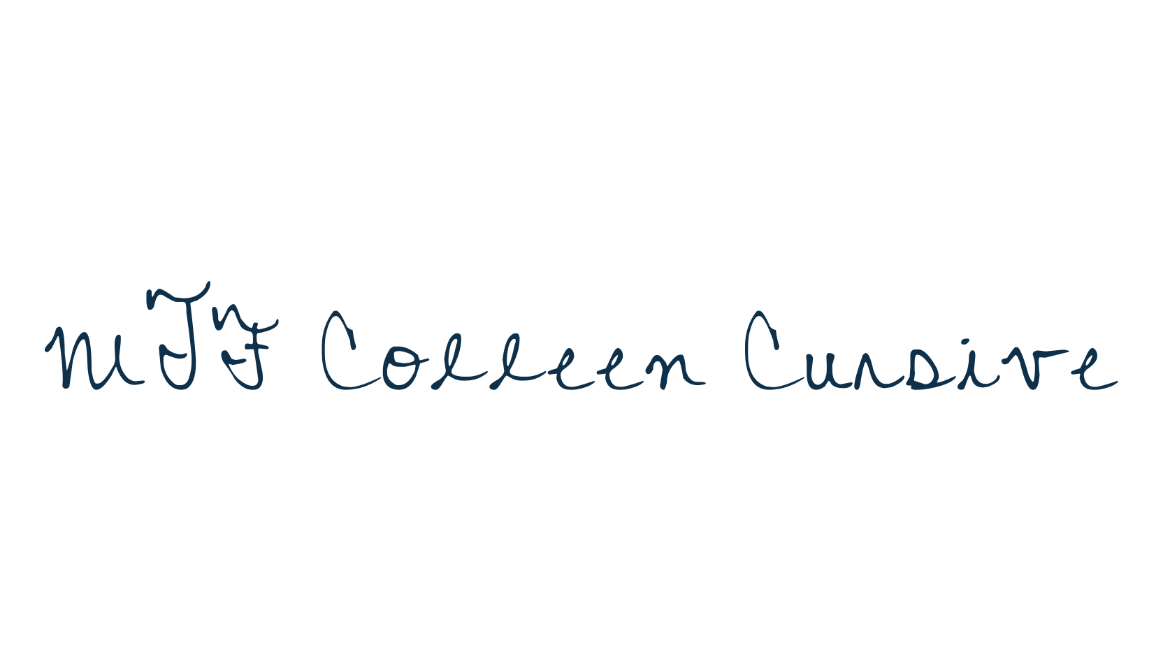 MTF Colleen Cursive, handwriting font preview
