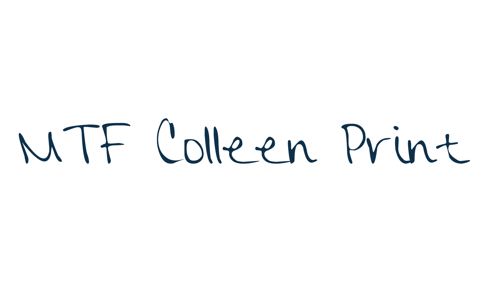 MTF Colleen Print, handwriting font preview