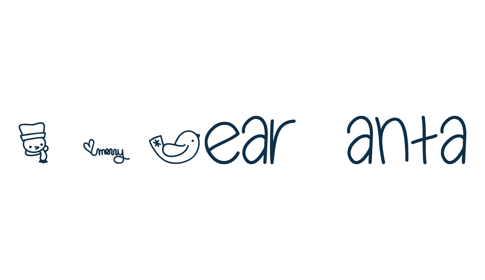 MTF Dear Santa, fancy decorative font preview