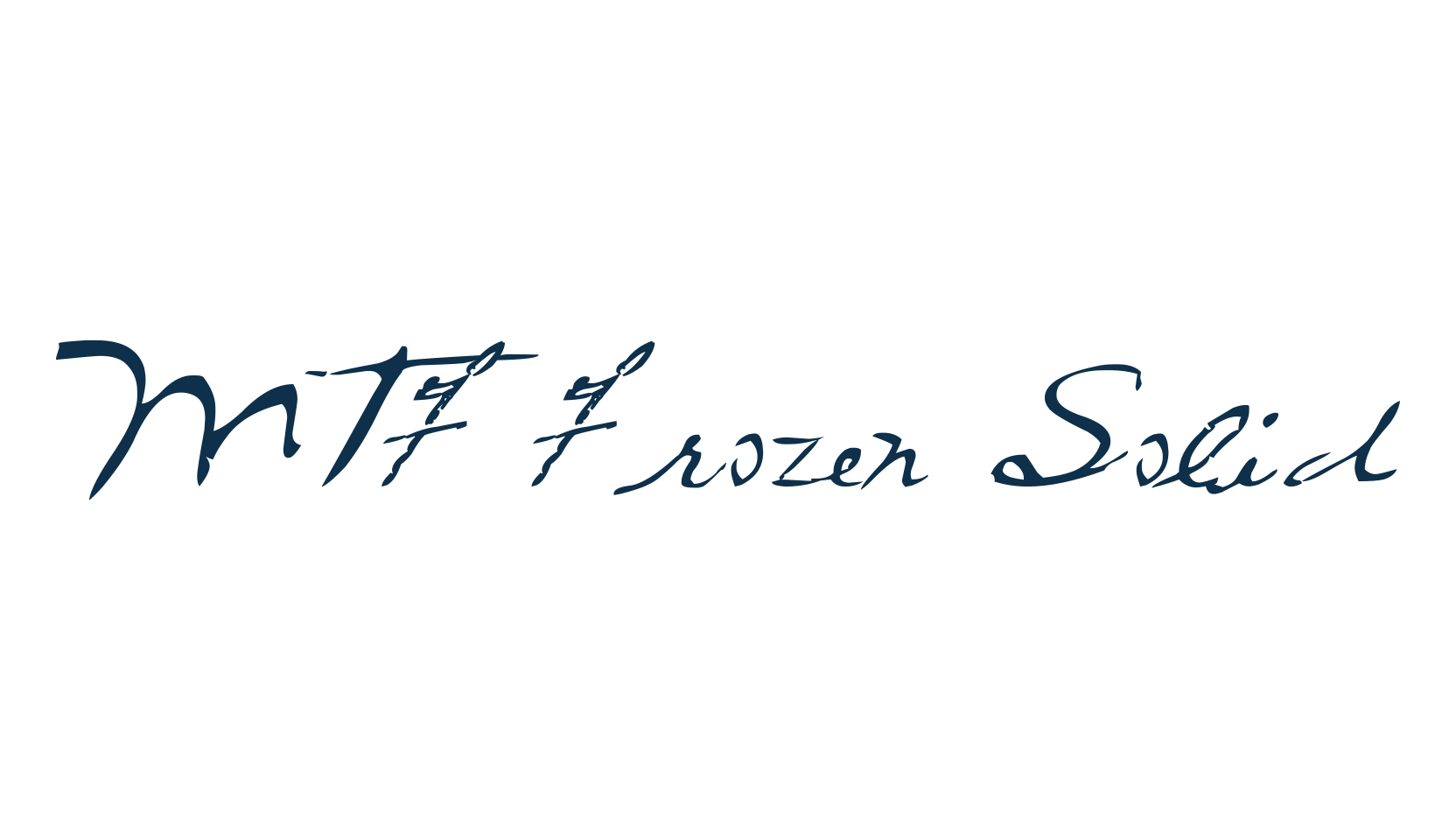 MTF Frozen Solid, script calligraphy fancy decorative font preview