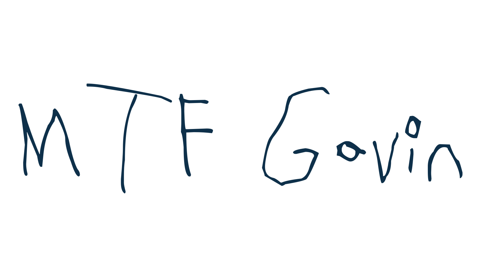 MTF Gavin, handwriting font preview