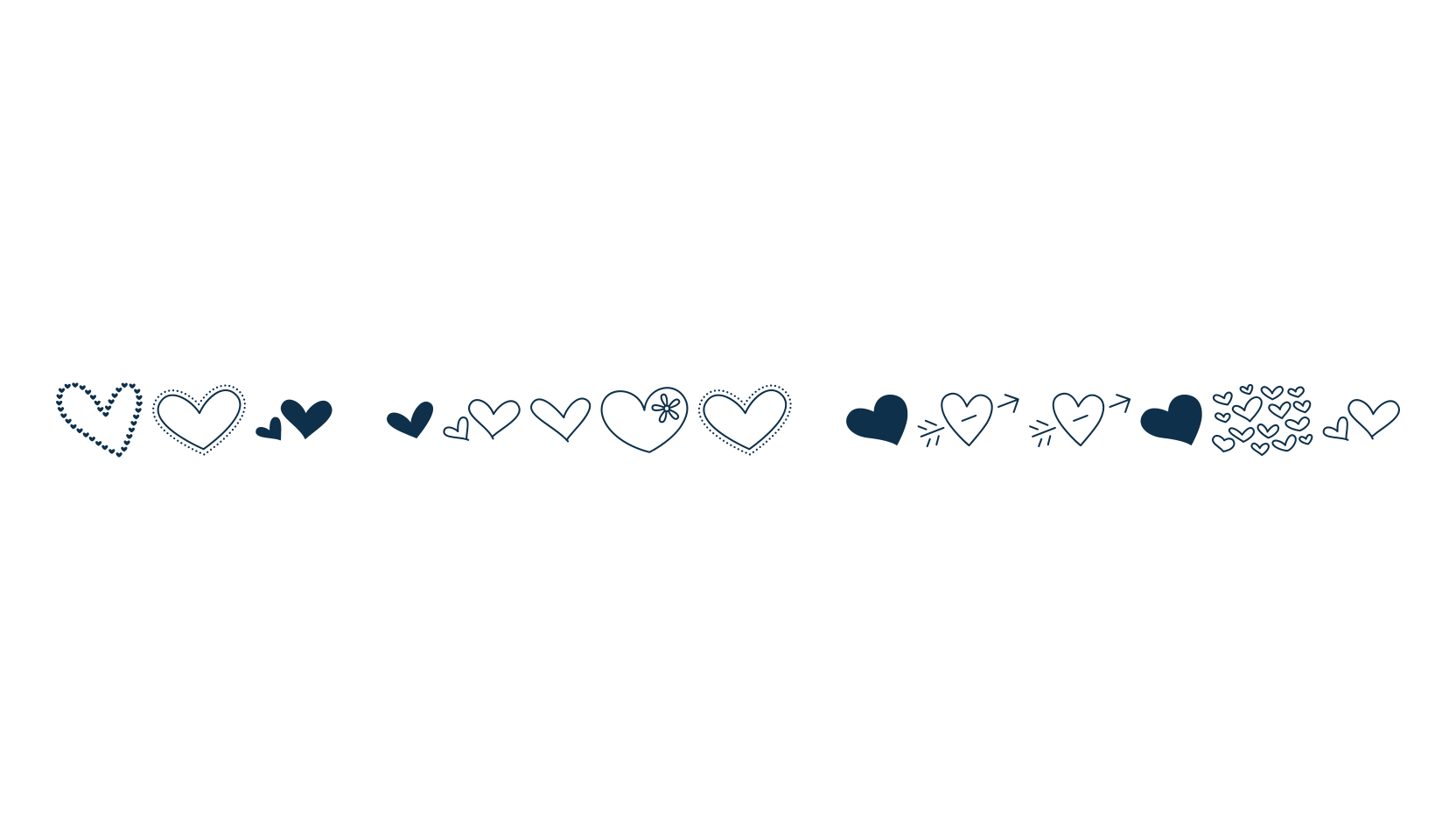 MTF Heart Doodle, fancy decorative font preview