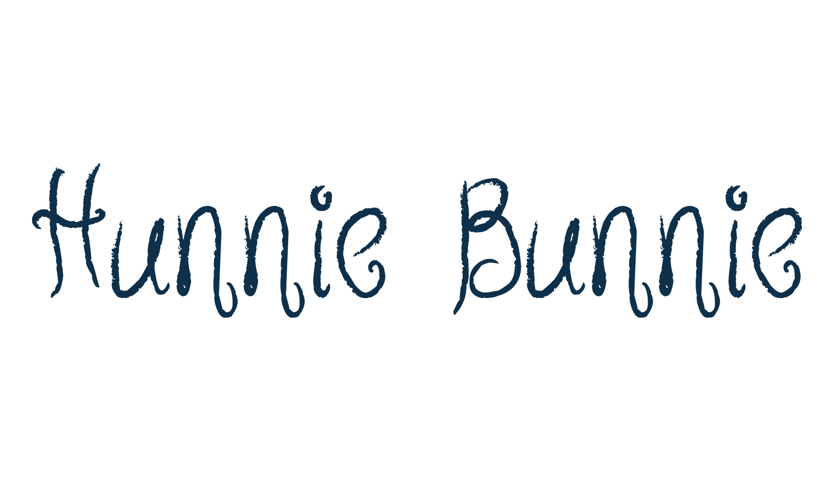 Hunnie Bunnie, fancy decorative font preview