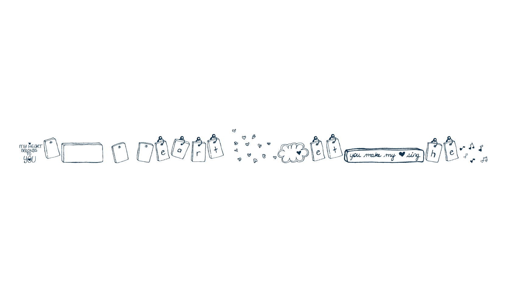 MTF I Heart Sketches, fancy decorative font preview
