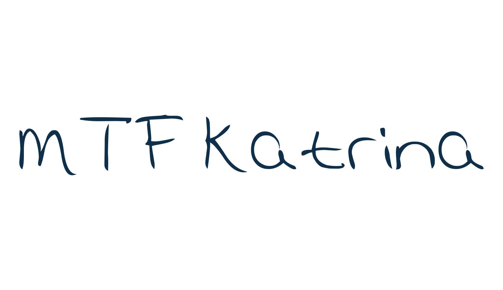 MTF Katrina, handwriting font preview