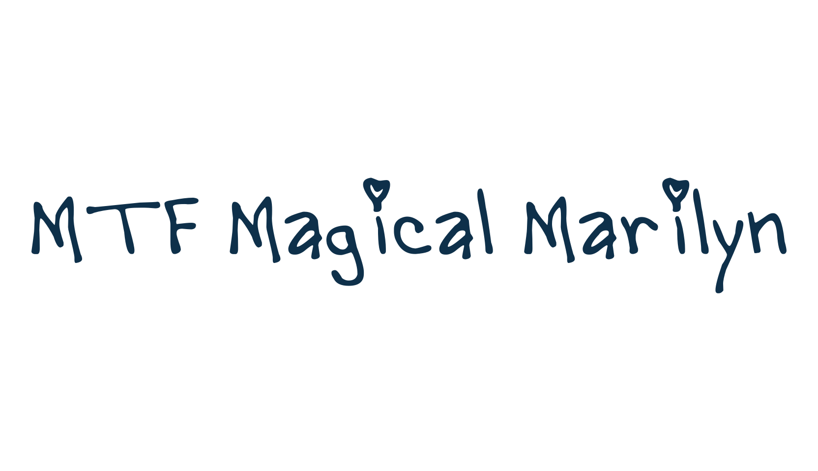 MTF Magical Marilyn, script handwritten fancy decorative calligraphy font preview