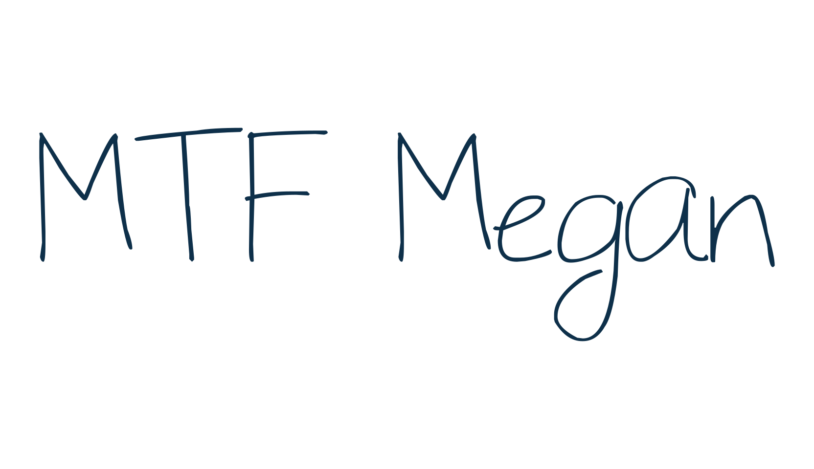 MTF Megan, handwriting font preview