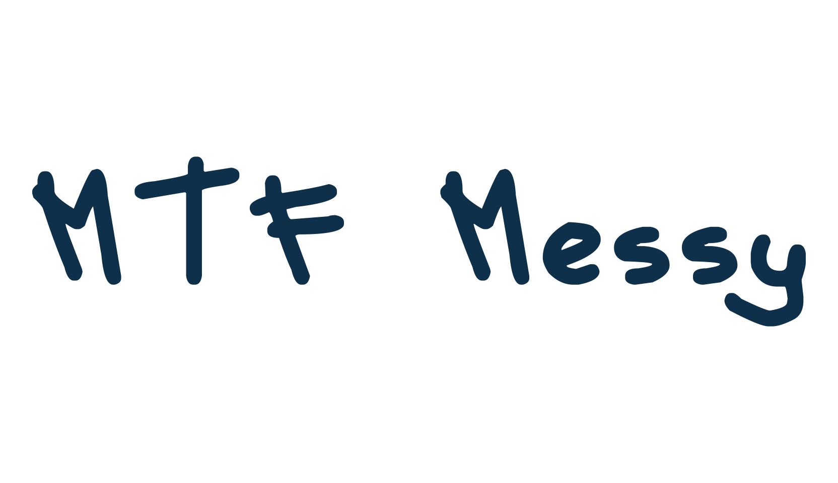 MTF Messy, handwriting font preview