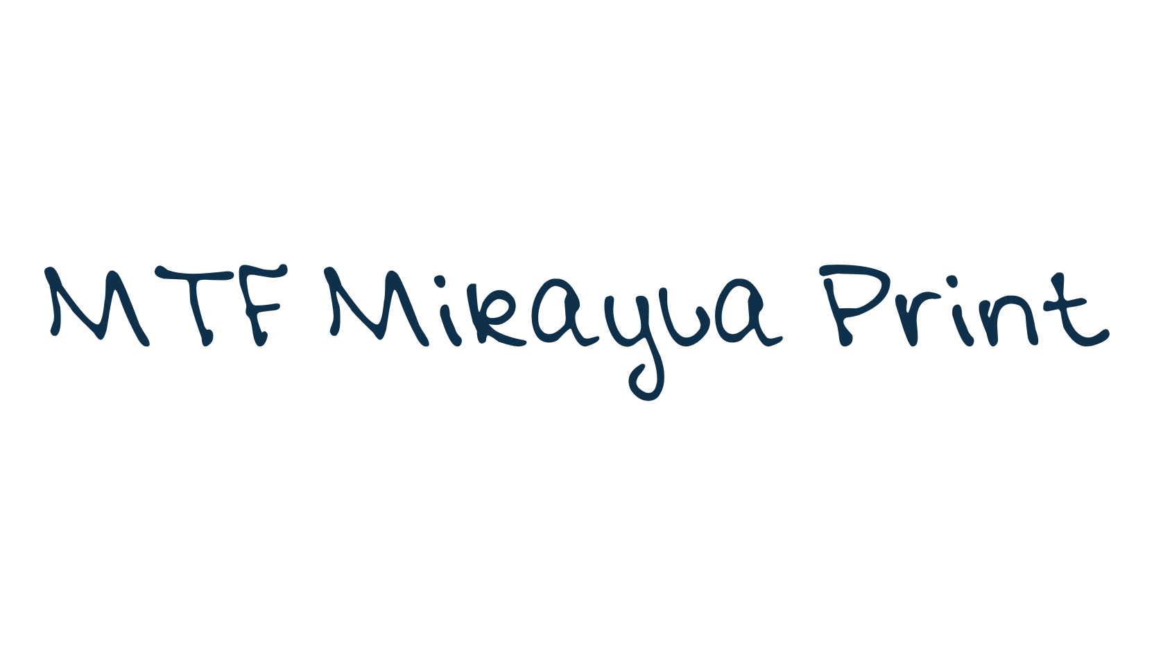 MTF Mikayla Print, script handwritten fancy decorative calligraphy font preview