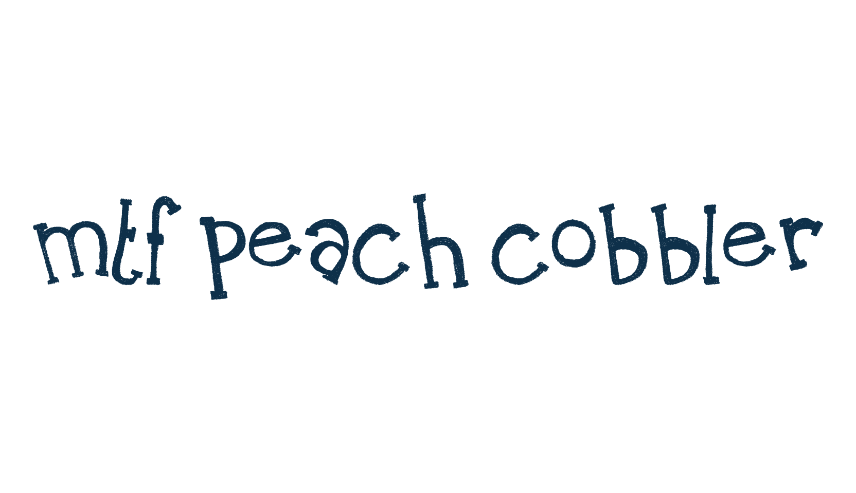 MTF Peach Cobbler, cartoon font preview