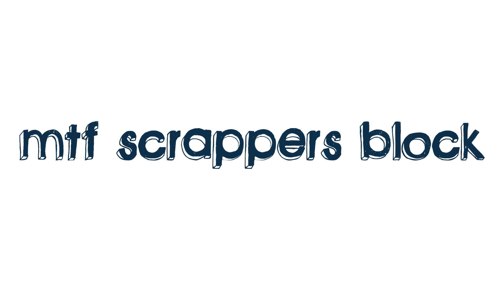 MTF Scrappers Block, fancy various decorative font preview