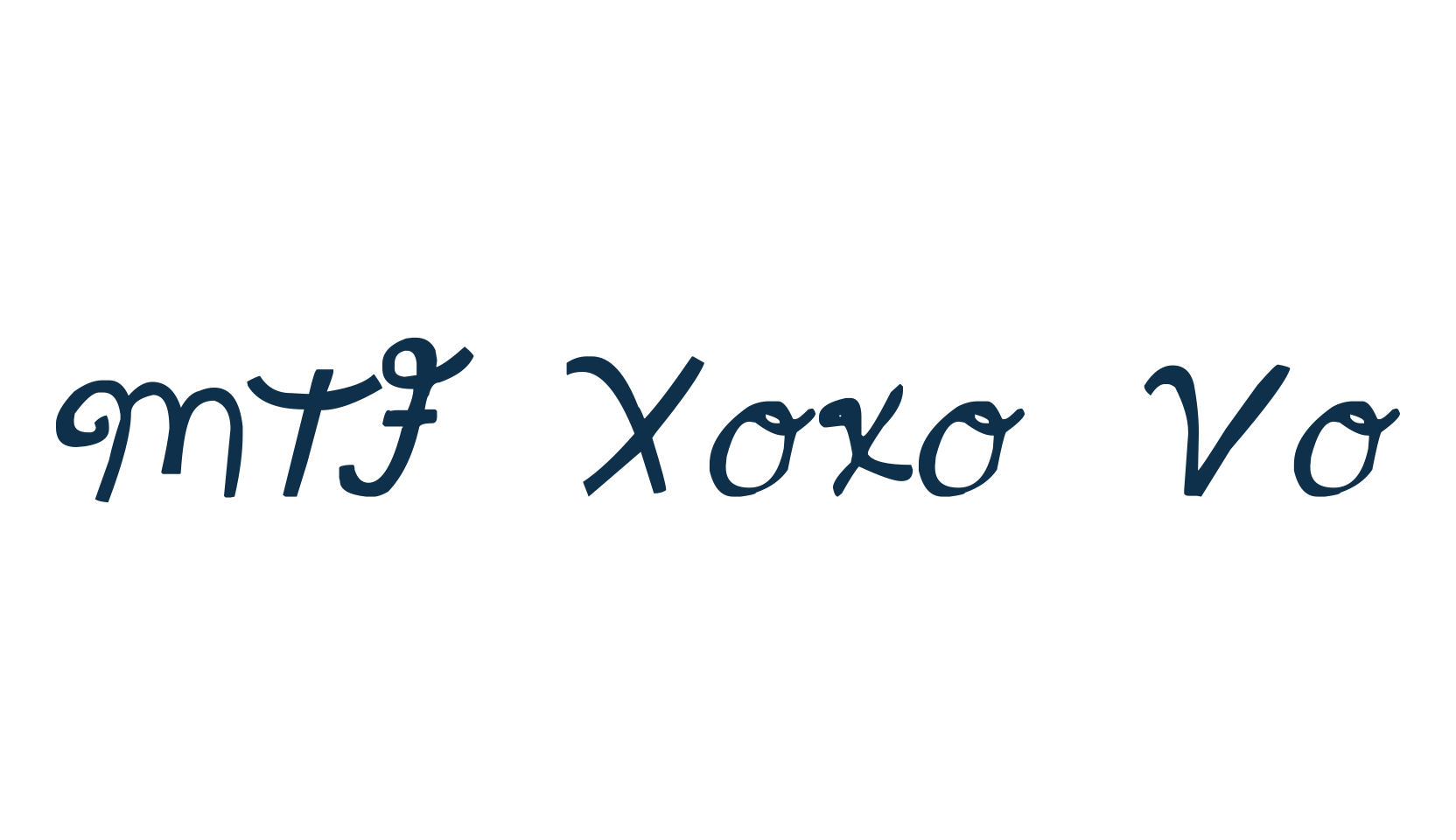 MTF Xoxo Vo.1, display market font preview