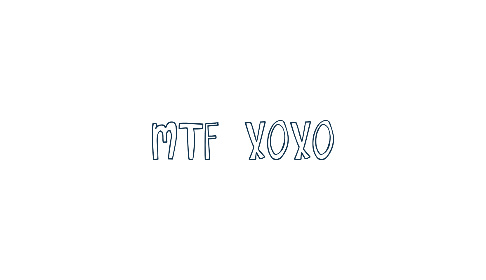 MTF Xoxo, cartoon font preview